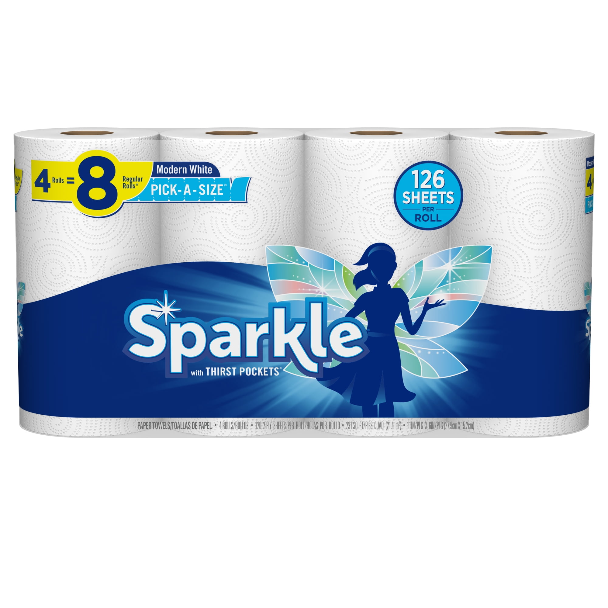 Sparkle PickASize Paper Towels, 4 Double Rolls