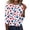 White #020, variant on Womens 250th Anniversary USA Shirts 3/4 Sleeve Tshirts Casual Red White and Blue Print Tops Independence Day Patriotic Pullover 4th of July Celebration Party Round Neck 1776-2026 Blouses Dark Blue L