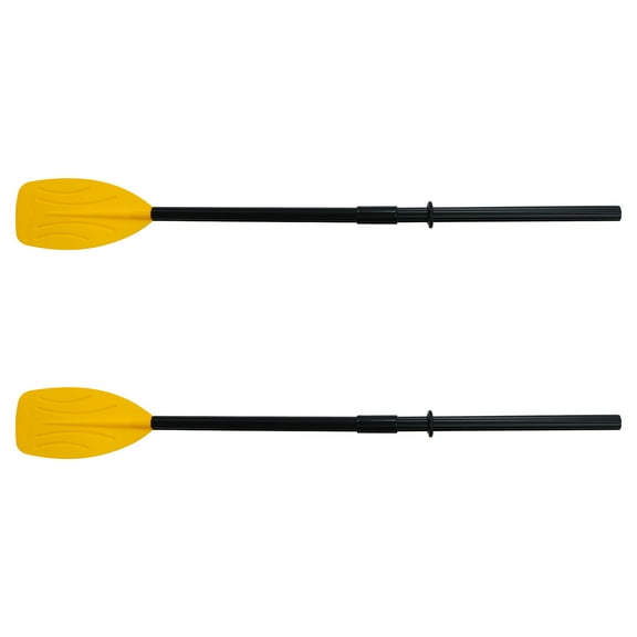 WEUVEB 1 Pair French Style Boat Paddles Black Plastic Detachable for Kayak Canoe Rowing Accessories