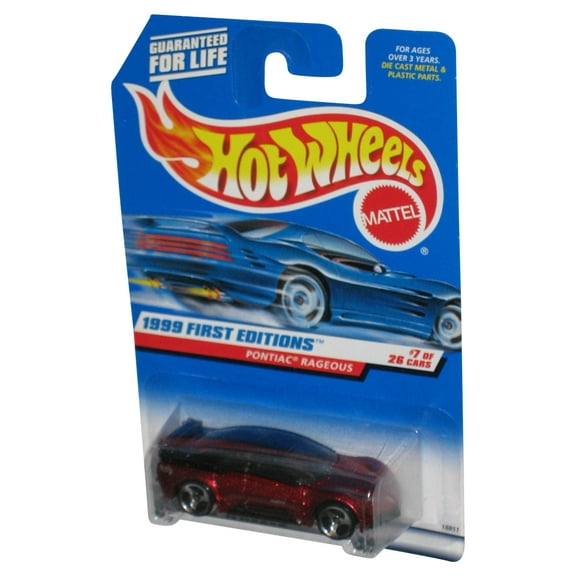 Hot Wheels 1999 First Editions 7/26 Red Pontiac Rageous Toy Car #675