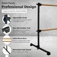 thumbnail image 2 of Ambifirner Double Ballet Barre Portable 6FT Adjustable Freestanding Ballet Barre Fitness Stretching Dancing Bar for Home Studio Adult and Kids, 2 of 8
