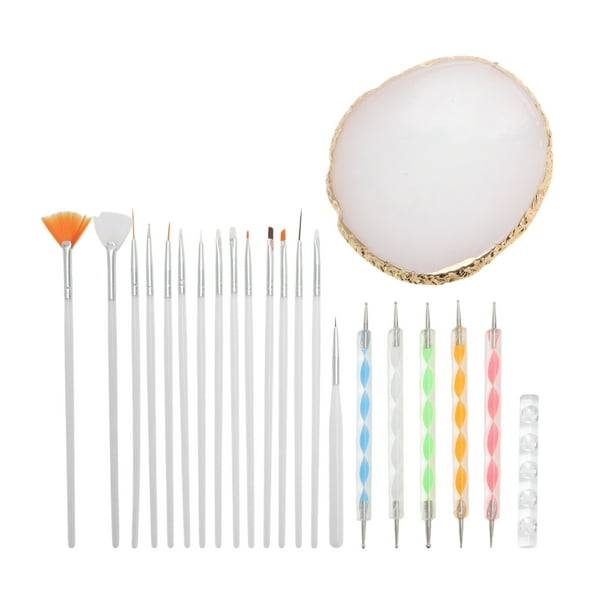 1 Set de Paleta de Arte de Uñas Portátil Blanca