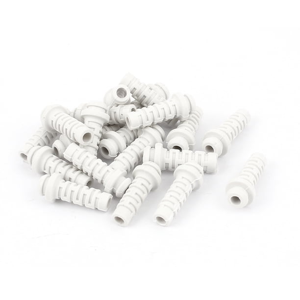 20 piezas de protector de cable de goma de 27 mm x 7 mm x 4 mm para cargador de teléfono celular