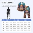thumbnail image 2 of Mens Pajamas Set - Aquatic Axolotl King Comfy Long Sleeve Button Up Pajama Sets for Men 2 Piece, Soft Sleepwear Nightwear Pjs Lounge Sets for Men with Pockets, 2 of 5