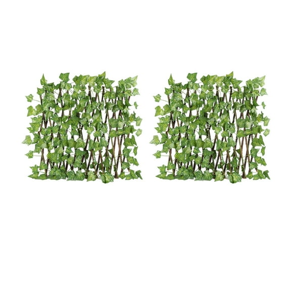 2pcs Retractable Garden Fence Trellis Privacy Screening Panel Backyard Decor