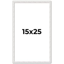 15x25 Frame White Real Wood Picture Frame Width 0.75 inches | Interior Frame Depth 0.5 inches |