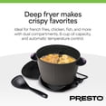 thumbnail image 4 of Presto Friteuse Électrique DualDaddy avec Séparateur, Céramique Antiadhésive, Noire, 4 of 7