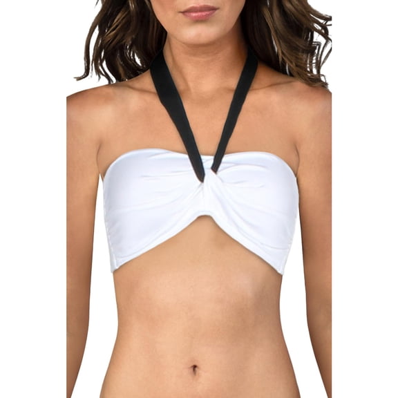 Lauren Ralph Lauren Womens Bel Aire Bandeau Colorblock Swim Top Separates