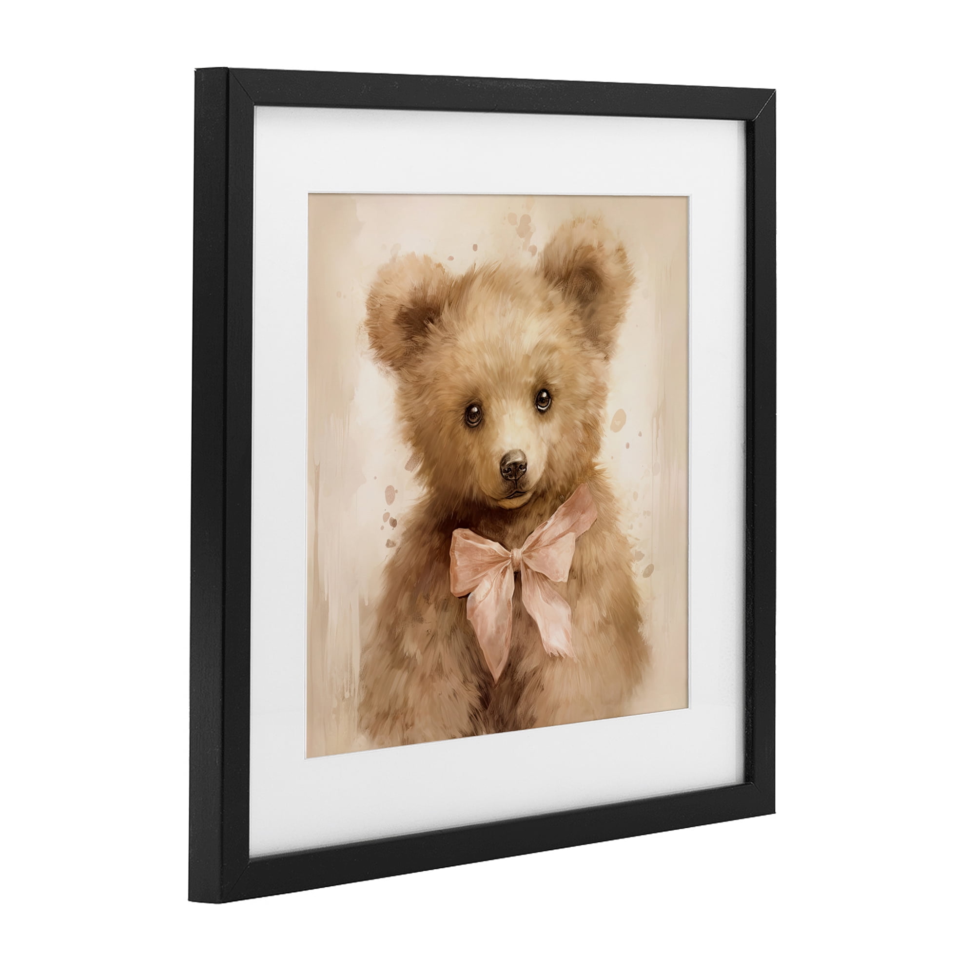 Stupell Industries Little Baby Bear Black Framed Print Under Glass, design by Tina LeCour