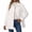 White, variant on Women's Double Breasted Wool-Blend Coat, Peter Pan Collar Pearl Button Mid-Length Warm Overcoat, Long Sleeve Elegant Dressy Outerwear for Work Date Night Black 2XL