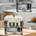 thumbnail image 3 of TSOVTHRID Black Cat Daisy Floral Print Toaster Oven Cover Dust-Proof Microwave Oven Cloth Cover with Handle Kitchen Machine Covers Case Protections Protector, 18.25"W x 14.5"D x 11"H, S, 3 of 7