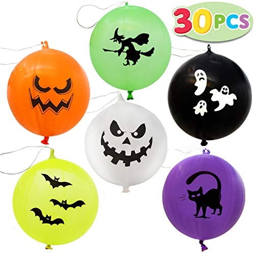 30 Pieces Halloween Mega Punch Balloons for Halloween Punching Balloon