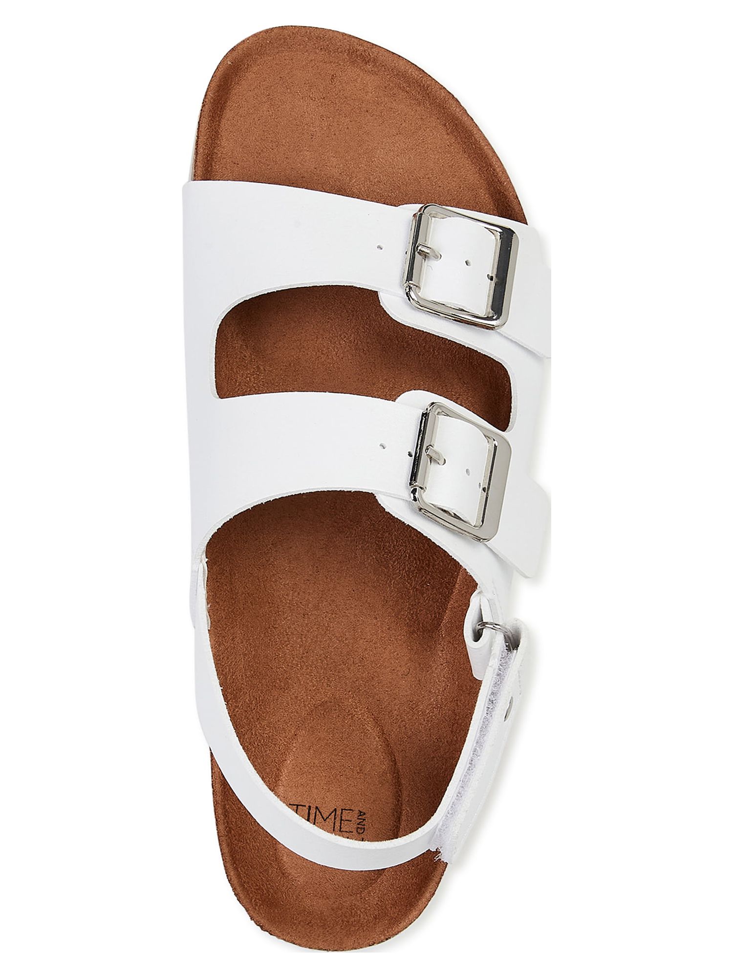 Time and Tru Women's Back Strap Footbed Sandals
