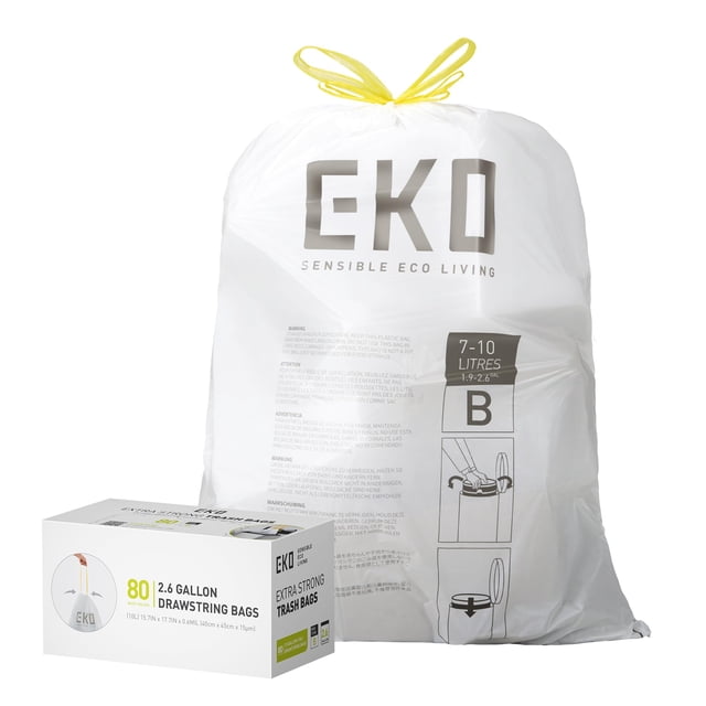 Bolsa de basura EKO Easy-Dispense Rollo, 80 unidades, 2.6 galones, 1 paquete