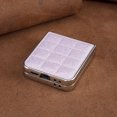 thumbnail image 6 of ELEHOLD Full Body Case for Samsung Galaxy Z Flip 6, Trellis Design Bling Sparkly Shockproof Leather Case for Women Men,Purple, 6 of 6