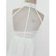 thumbnail image 6 of Manyakai Girls Sleeveless Cutout Back Ballet Dance Leotard Dress for Lyrical Contemporary Dancing Ivory 12, 6 of 7