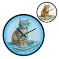 thumbnail image 2 of Indoor 12' Voice-Activated Luminous Decoration Wall Clock With LED Night Light Blue Glasses, 2 of 8