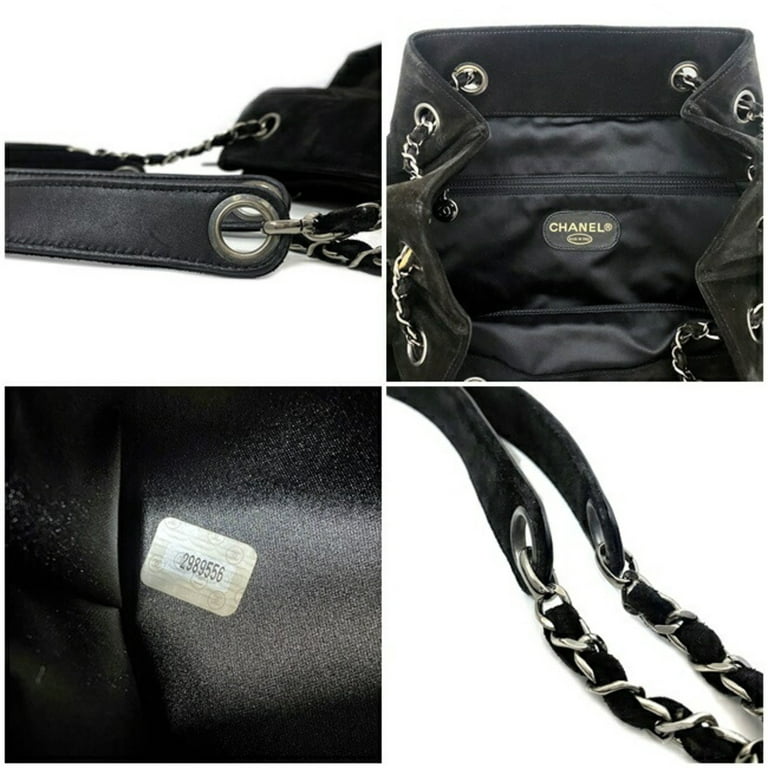 CHANEL - Vintage Suede Medium Flap Bag Chain CC Turnlock Crossbody