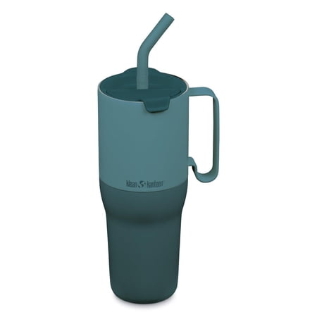 Klean Kanteen Rise Insulated Tumbler - Reusable Tumbler for Quick Hydration - Recycled Stainless Steel - Insulated - Dishwasher-Safe - BPA-Free - Straw Lid - 36 oz - Brittany Blue