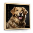 thumbnail image 2 of Designart "Graceful Golden Dog I" Animals Dog Floater Framed Canvas Wall Art, 2 of 5