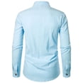 thumbnail image 6 of KelaJuan Men's Casual Lapel Collar Shirt, Solid Color Long Sleeve Button Down Loose Simple Blouse, 6 of 6