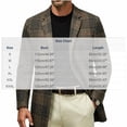thumbnail image 2 of Men's Vintage Plaid Tweed Blazer Jacket, Two Button Wool Blend Winter Warm Padded Coat, Business Casual Suit Jacket for Wedding Party Prom Dinner, 2 of 8