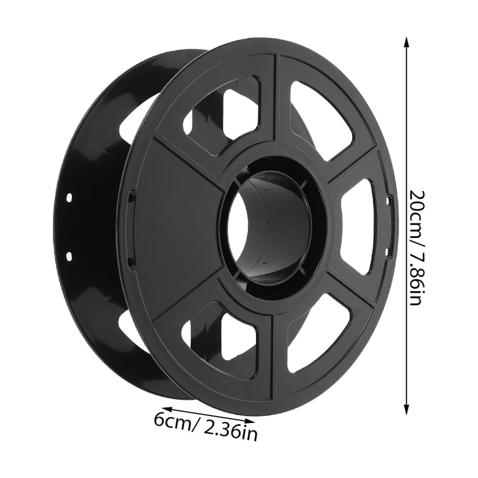 BESTYASH 6-Pack Black Plastic 3D Printer Filament Spool Holder for Smooth Cord and Wire Organization