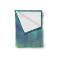 thumbnail image 2 of Aurora Borealis Soft Flannel Fleece Blanket, Long Mystic Sky over Bridge in Snowy Arctic Frozen River Image, Cozy Plush for Indoor and Outdoor Use, 60" x 80", Lime Green Petrol Blue, by Ambesonne, 2 of 5