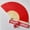 Red, variant on Clearance! SHISHIan Hand Fans For Women Foldable Wedding Gift Box Gift Fan Tray Carton Couple Gift Solid Color Silk Fan Wedding Gifts 1 Fan + 1 Paper Box
