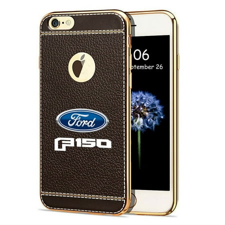 iPhone 7 Case, Ford F-150 TPU Brown Soft Leather Pattern TPU Cell Phone Case