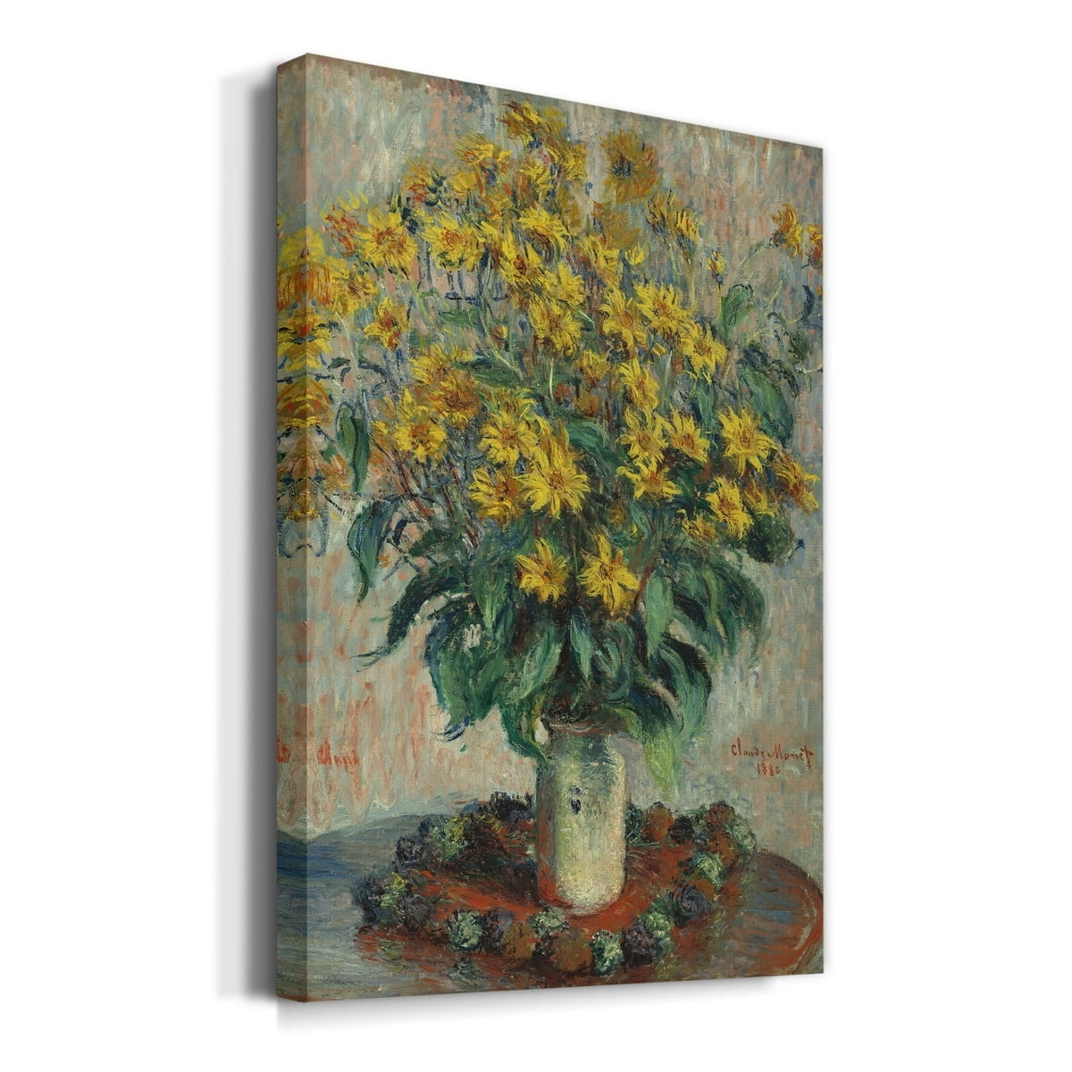Jerusalem Artichoke Flowers Premium Gallery Wrapped Canvas - Ready to Hang - 24 x 36