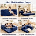 thumbnail image 3 of Modern 3-Person Convertible Sleeper Sofa Bed, 4-in-1 loveseat Sleeper, Comfy Removable Floor Couch for Living Room with Detachable and Washable Fabric, 3 of 7