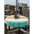 thumbnail image 2 of Outdoor Tablecloth with Umbrella Hole for Patio/Picnic/Party/Camping, Beige Teal Ombre Waterproof Table Cloth Round Cover Washable, Turquoise Farmhouse Aesthetic Gradient (Dia 54"), 2 of 9