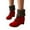 Red, variant on Tponi Boots For Women Fashion Clearance Shoes Women Boots Boots Round Toe High Heel Mid-Calf Bridal Snow Boots