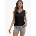 thumbnail image 5 of Womens Tank Tops V Neck Basic Solid Color Casual Flowy Summer Sleeveless, 5 of 6