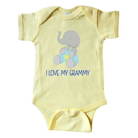 

Inktastic I love my grammy elephant Gift Baby Boy or Baby Girl Bodysuit