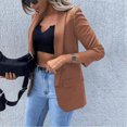 thumbnail image 4 of OKBOP Blazer Jackets for Women,Fashion Women Solid Ladies Suit Turn Down Collar Cardigan Casual Suit Coat, 4 of 5