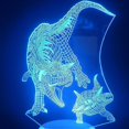 thumbnail image 1 of Fierce Stegosaurus Lampe de Chevet 3d Led Changeant de Couleur, 1 of 2