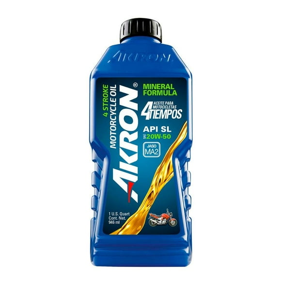Aceite para Moto Akron SAE 20W-50 de 946 ml