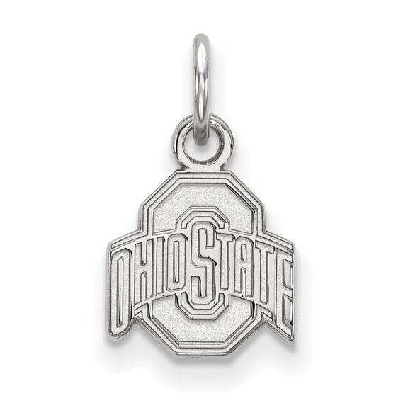 White Sterling Silver Charm Pendant Ohio NCAA State University 15 mm 9