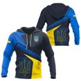thumbnail image 3 of Sudadera con capucha con la bandera de Ucrania y el emblema nacional con estampado 3D, sudaderas unisex para hombre y mujer, sudadera con capucha de gran tamaño, abrigo tipo pulóver a la moda para niñ, 3 of 5