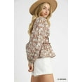 thumbnail image 4 of Floral Smocked Peplum Blouse with Tie Detail, 4 of 6