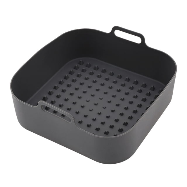 SIfdSeng Doublure de Cuisson Carrée en Silicone Résistante à la Chaleur Réutilisable pour Friteuse à Air Chaud Domestique