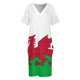 thumbnail image 4 of Flag of Wales - Welsh Flag Loose Pocket Dress Women's summer dresses evening dresses luxury 2025 Beachwear Long veiled dresses, 4 of 7
