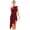 Burgundy, variant on Women's Lyrical Latin Dance Dress Modern Jazz Dance Skirt Ballroom Leotard Dancewear Burgundy XXL