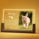 thumbnail image 3 of de Exhibición con Base en Forma de U de Madera de 8 Pulgadas, de Madera LED, Regalos Conmemorativos Personalizados para Gatos por la Pérdida del, 3 of 7
