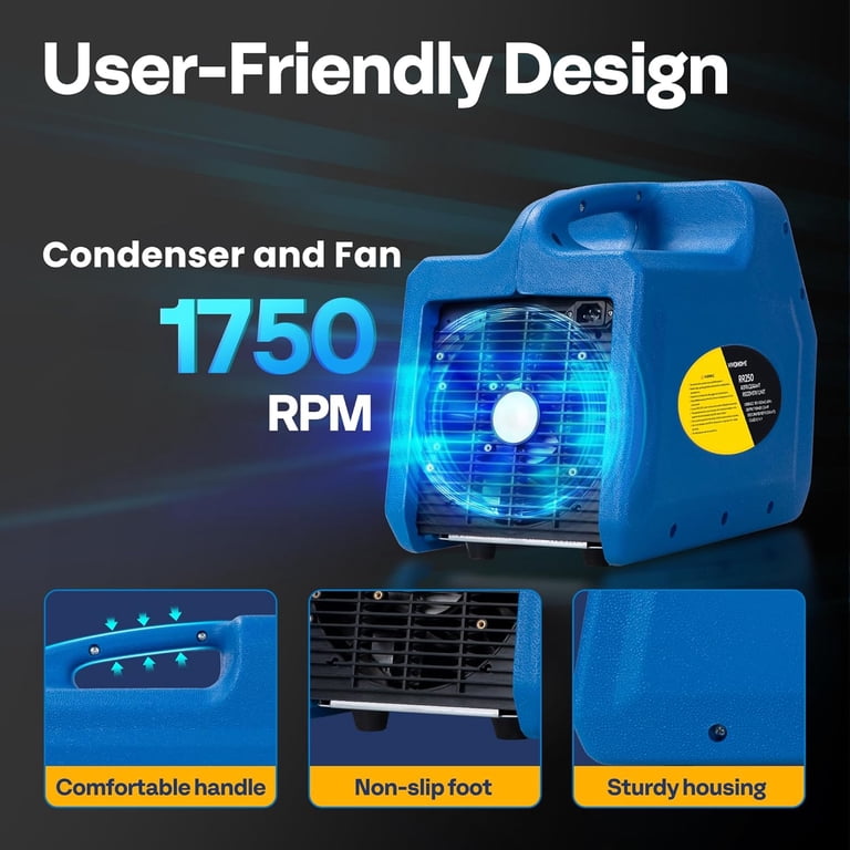 SPECSTAR R1234yf R32 Portable Refrigerant Recovery Machine, 3/4 HP