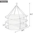 thumbnail image 2 of 3-Tier Folded Mesh Clothes Hanging Dryer Sweater Drying Rack 30.3" L * 24.5" W*30.7" H, 2 of 6