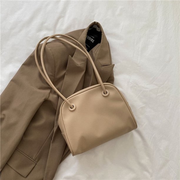 Bolso de hombro con textura tipo concha, bolso de mano de moda retro para mujer, bolso de hombro con textura, tendencia 2025