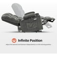 thumbnail image 6 of MCombo Dual Motor Large Power Lift Recliner Chair with Massage and Heat for Big and Tall Elderly People, Infinite Position, Fabric 7680 (Grey, Large), 6 of 10